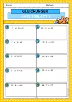 Vorschau - Arbeitsblätter - Einfache Gleichungen: Arbeitsblätter - Seite 3