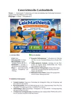 Vorschau - Unterrichtsreihen - 6. Klasse Leichtathletik - Reihenplanung & Prüfungsbogen - Deckblatt