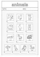 Vorschau - Arbeitsblätter - ANIMALS Englisch Grundschule - Seite 1