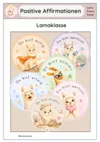 Vorschau - Poster - Lamaklasse - positive Affirmationen - Deckblatt
