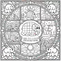 Vorschau - Arbeitsblätter - Mandala: Vielfalt am Beispiel von Elmar mit Stundenentwurf. - Seite 1