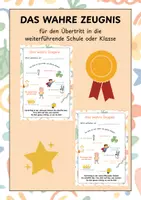Vorschau - Merkblätter - Das wahre Zeugnis - Übertritt - Deckblatt