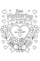 Vorschau - Arbeitsblätter - Muttertag Ausmalbild und Schreibanlass für die Grundschule - Seite 1