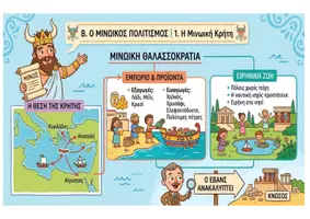 Προεπισκόπηση - Πλάνο μαθήματος / Υλικό για τον εκπαιδευτικό - Σχεδιαγράμματα με εικονογράφηση: Ενότητα 9η (Μινωικός Πολιτισμός) - Κεφάλαιο 1 (Η Μινωική Κρήτη) - Ιστορία Γ' Δημοτικού - Σελίδα 2