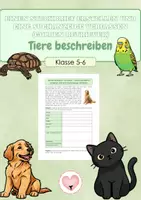 Vorschau - Arbeitsblätter - Tiere beschreiben - Deckblatt