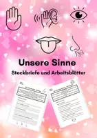 Vorschau - Arbeitsblätter - Die fünf Sinne – Lesetexte & Arbeitsblätter (Klasse 2–4) | Differenziert mit ⭐ - Deckblatt