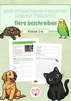 Vorschau - Arbeitsblätter - Tiere beschreiben - Deckblatt