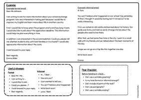 Vorschau - Merkblätter - How to write an email/a letter - Merkblatt (ZP10 geeignet) - Seite 2