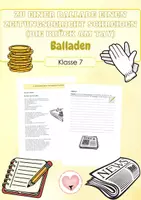Vorschau - Arbeitsblätter - Balladen - Deckblatt