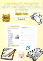 Vorschau - Arbeitsblätter - Balladen - Deckblatt