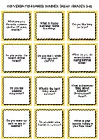 Vorschau - Spiele - Summer break: 36 Conversation cards (Klassen 5-6) + Ideen zum Einsatz im Unterricht - Seite 2