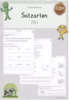 Vorschau - Arbeitsblätter - Satzarten - ABs Klasse 2-5 - Deckblatt