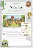 Vorschau - Stundenentwürfe - Satzarten - Stunde 4 - Sätze zu Bildern schreiben Kl. 2-5 - Deckblatt