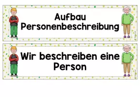 Vorschau - Poster - Personenbeschreibung: Tafelmaterial/Merkfächer (Kl.2-4) - Seite 3