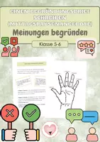 Vorschau - Arbeitsblätter - Meinungen begründen - Deckblatt