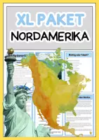 Vorschau - Arbeitsblätter - Nordamerika - XL Paket - Rund um Nordamerika - Deckblatt