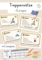 Vorschau - Arbeitsblätter - Treppensätze Europa (Leseübung) - Deckblatt