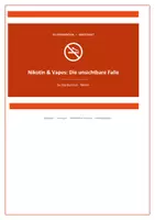 Vorschau - Arbeitsblätter - Nikotin & Vapes — Die unsichtbare Falle | Suchtprävention E-Zigaretten - Deckblatt