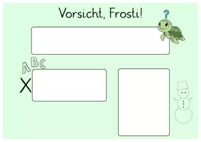 Vorschau - Spiele - Frosti, der Schneemann/ Galgenmännchen/ Hangman/ Wörter raten - Deckblatt