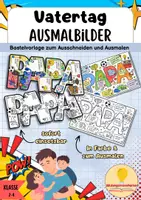 Vorschau - Mal- und Bastelvorlagen - Vatertag zwei kostenlose Ausmalbilder - Deckblatt