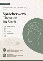 Vorschau - Arbeitsblätter - Klausur Q2 GK Deutsch: Spracherwerb – Chomsky vs. Tomasello, Erörterung (Aufgabentyp IIIA) - Deckblatt