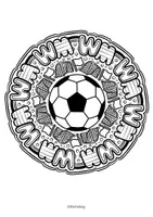 Vorschau - Arbeitsblätter - Fußball WM 2026 Mandalas - Doodle Ausmalbilder - Seite 1