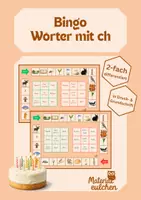 Vorschau - Stationenlernen - Wörter mit ch - Bingo, 2-fach differenziert - Deckblatt
