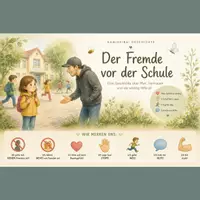 Vorschau - Bildkarten - Kamishibai „Der Fremde vor der Schule“ – Kinderschutz Geschichte für Kita & Schule | Mein Körper gehört mir | Prävention & Sicherheit Kinder - Deckblatt
