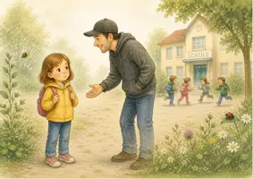 Vorschau - Bildkarten - Kamishibai „Der Fremde vor der Schule“ – Kinderschutz Geschichte für Kita & Schule | Mein Körper gehört mir | Prävention & Sicherheit Kinder - Seite 3