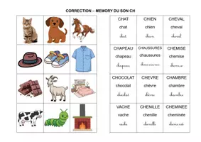 Aperçu - Feuilles d'exercices - Pack son CH - Mémoire + fiche de phonologie GS/CP - Page 3