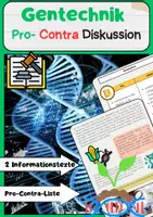 Vorschau - Arbeitsblätter - Gentechnik: Pro Contra - Gentherapie & Landwirtschaft - Deckblatt