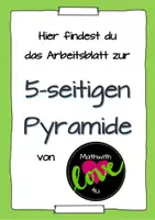 Vorschau - Arbeitsblätter - 5 seitige Pyramide - Deckblatt