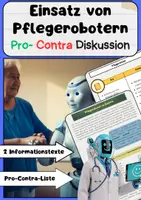 Vorschau - Arbeitsblätter - Pflegerobotern Pro & Contra: Pflege und Technik - Deckblatt
