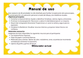 Vista previa - Tarjetas / Manipulativos - Tarjetas Dibuja tu Autoestima - página 2