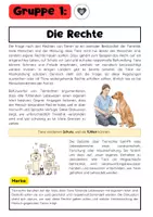 Vorschau - Arbeitsblätter - Tierethik Gruppenarbeit: Tierrechte, Tierversuche, Zirkus & Pelz - Seite 1