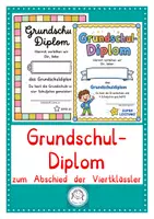 Vorschau - Poster - Grundschuldiplom. Abschluss Klasse 4 - Deckblatt