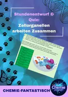 Vorschau - Stundenentwürfe - Stundenentwurf mit Quiz: Zellorganellen arbeiten zusammen- Ready to use - Deckblatt