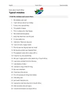 Vorschau - Arbeitsblätter - Typical mistakes – Exam (South Africa) - Deckblatt