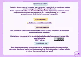 Vista previa - Evaluación - Rúbrica de evaluación. Exposición oral en grupos - página 1
