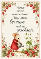 Vorschau - Arbeitsblätter - Für dich! Papeterie Set Erdbeeren Mäuse Briefpapier Klassensprüche - Seite 1