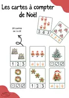 Aperçu - Jeux - Cartes à compter, Noel - Page 1