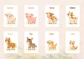 Aperçu - Jeux - Mes amis de la ferme – Cartes éducatives – 48 cartes à imprimer - Page 2