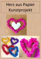 Vorschau - Mal- und Bastelvorlagen - Herz, Muttertag, Vatertag, Valentinstag, Kunstprojekt - Deckblatt