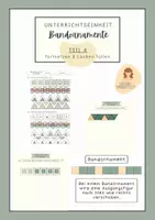 Vorschau - Arbeitsblätter - Bandornamente fortsetzen I Lücken füllen I Muster - Deckblatt