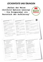 Vorschau - Arbeitsblätter - Nathan der Weise (Gotthold Ephraim Lessing) - Die Ringparabel als Kernstück der Aufklärung (Lückentext und Übungen) - Deckblatt
