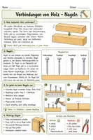 Vorschau - Arbeitsblätter - Holzverbindungen - Fügen von Holz mit Nägeln und Schrauben - Seite 1