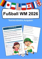 Vorschau - Arbeitsblätter - Fußball WM 2026 🏆Klasse 3-4 - Deckblatt