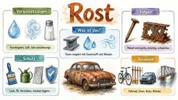 Vorschau - Arbeitsblätter - Arbeitsblatt "Rost" + Onlineübung & MP3 + Infografik - Seite 1