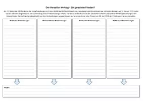 Vorschau - Arbeitsblätter - Arbeitsblatt + Quelle: Der Versailler Vertrag (Gruppenarbeit/Gruppenpuzzle) - Seite 1