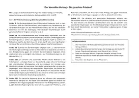 Vorschau - Arbeitsblätter - Arbeitsblatt + Quelle: Der Versailler Vertrag (Gruppenarbeit/Gruppenpuzzle) - Seite 2
